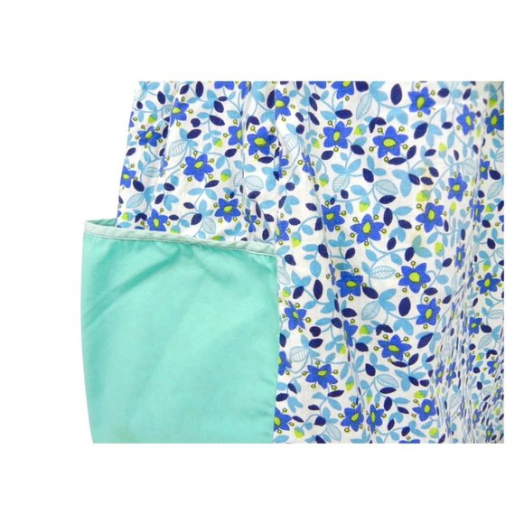 Vintage Turquoise Flower Apron - Picture 8 of 9